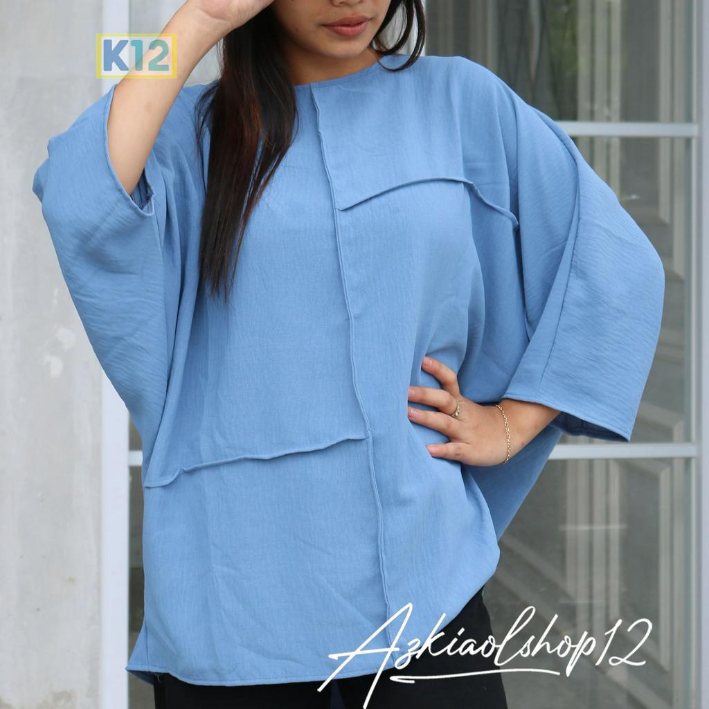 (BISA COD) ADELLE BLOUSE CRINKLE ATASAN BAJU WANITA