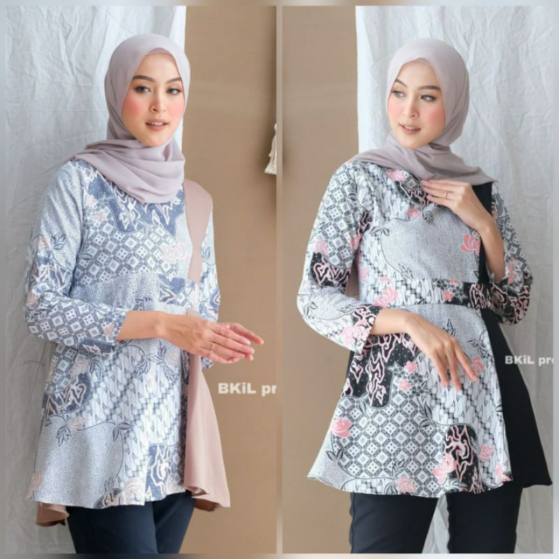 Batik Wanita Atasan Batik Dolby Dolbi Dobby Doby Tenun Sutra Tulis  Halus Katun ATBM