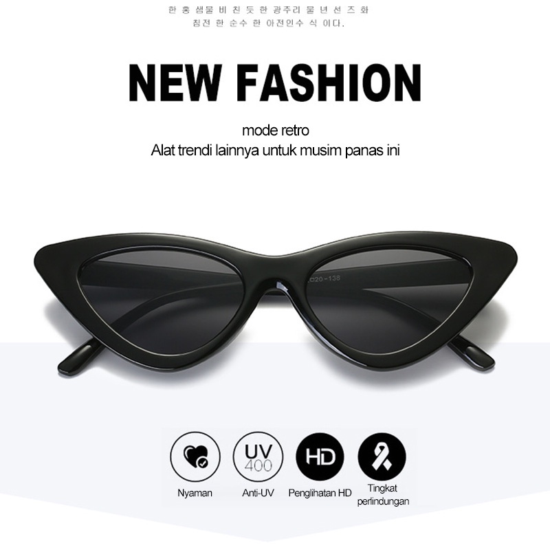 【Ready stock】COD✨Kacamata Hitam 2022 Korean Ulzzang antiradiasi Cat Eye wanita kacamata 2021 terbaru fashion murah COD