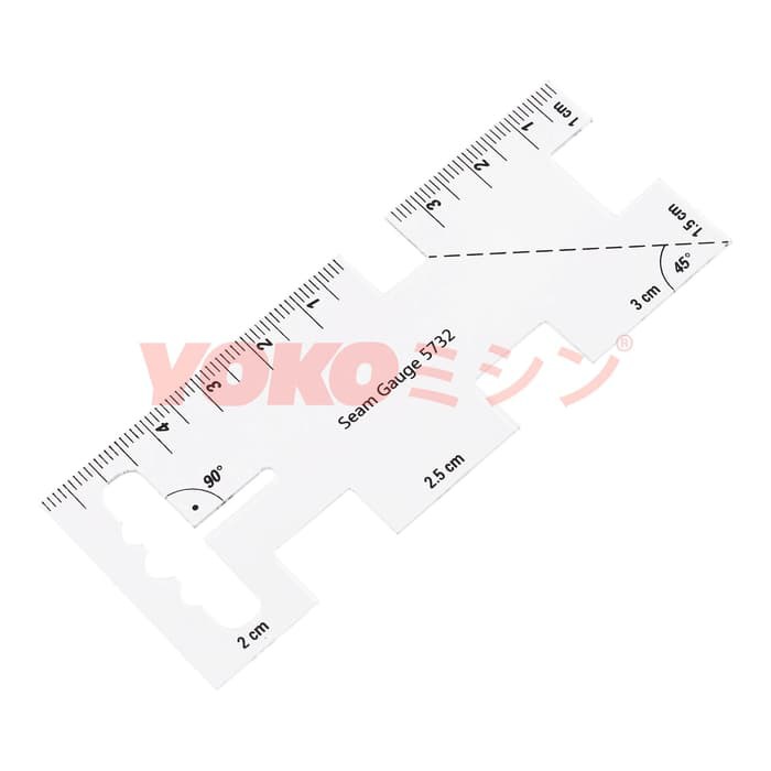 Penggaris Pengukur Tepi Kampuh / Seam Gauge Ruler - YOKO (5732)-2