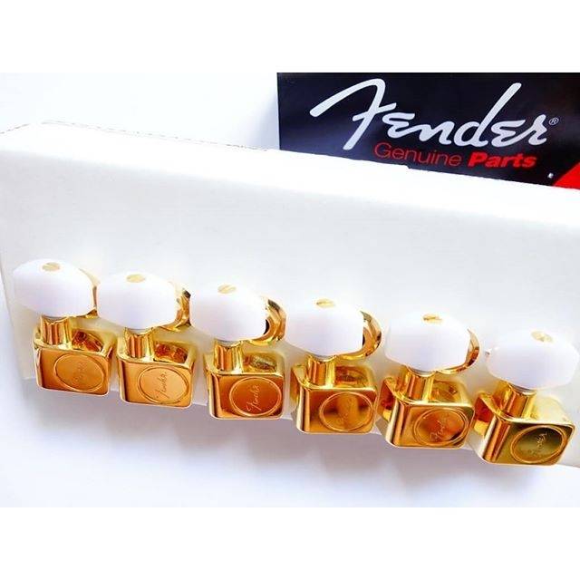 Dryer tuning machine gitar fender Deluxe tuners gold 6 inline sejajar original