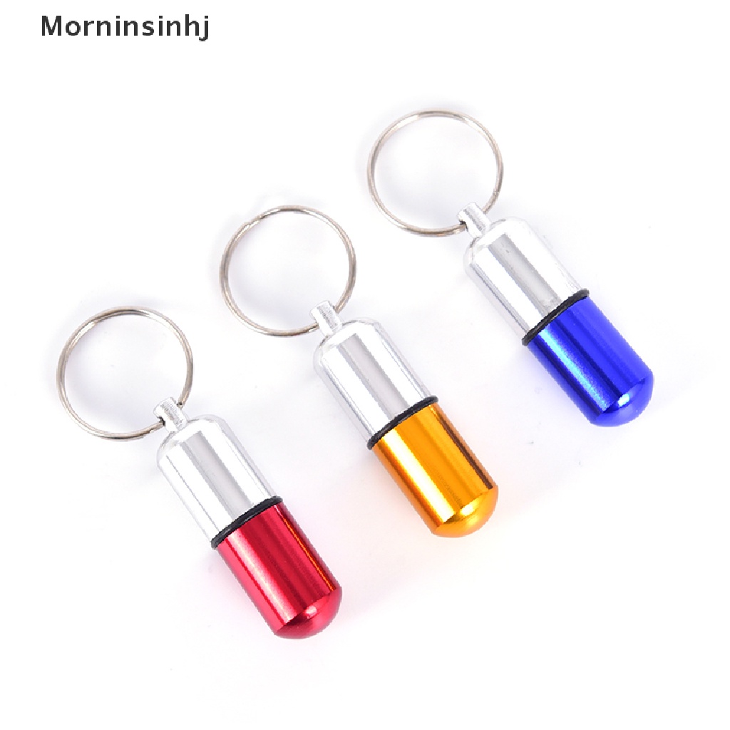 Mornin Kotak Obat Pil Mini Anti Air Metal Case Botol Tempat Wadah Gantungan Kunci id