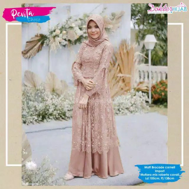 [ BISA COD ] GAMIS MAXI NADHIRA/ GAMIS BRUKAT TILE BORDIR/ GAMIS KONDANGAN/ GAMIS PESTA PAYUNG MEWAH