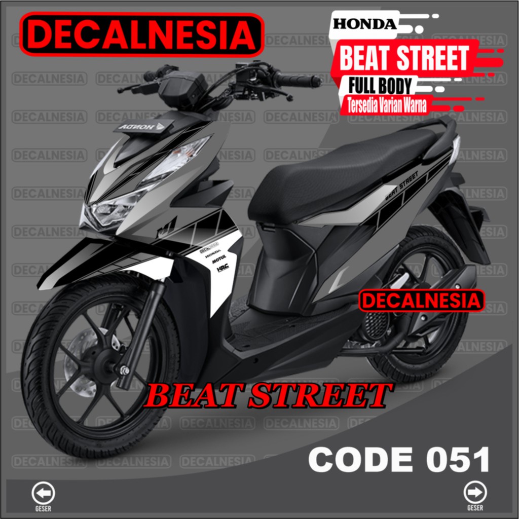 Decal Beat Street New 2021 2022 2023 Full Body Sticker Motor 2020 Modifikasi Stiker Variasi Aksesoris Decalnesia C51