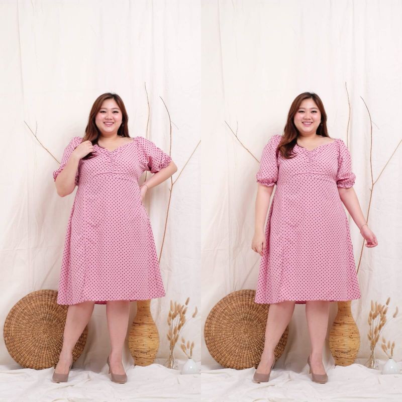 DRESS JUMBO CHYNNAL POLKA, MONALISA, DRESS MAXY