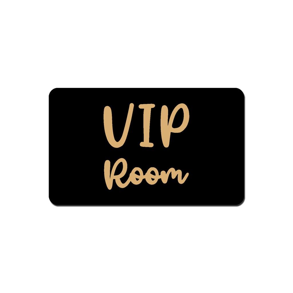 SIGN AKRILIK Pintu - VIP ROOM - 20x12cm - Signage Cafe/Resto