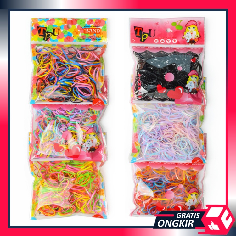 Gratis Ongkir - F404 Kuncir Ikat Rambut Polos (100+ Pcs) / Headband / Kuncir Rambut Anak / Hairbands