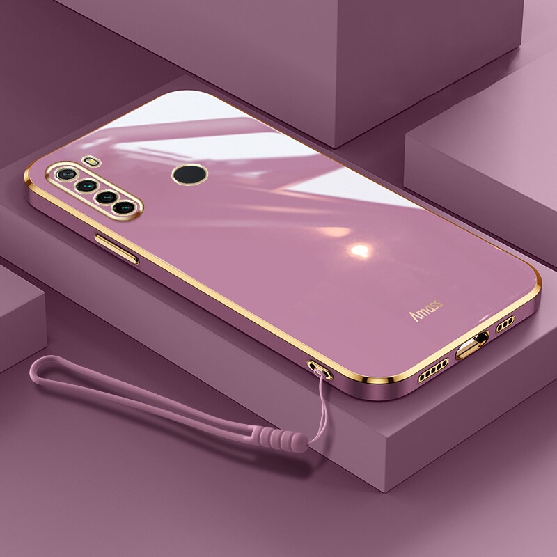 Case Bahan Silikon Dengan lanyard Untuk Xiaomi Redmi Note 8 2021