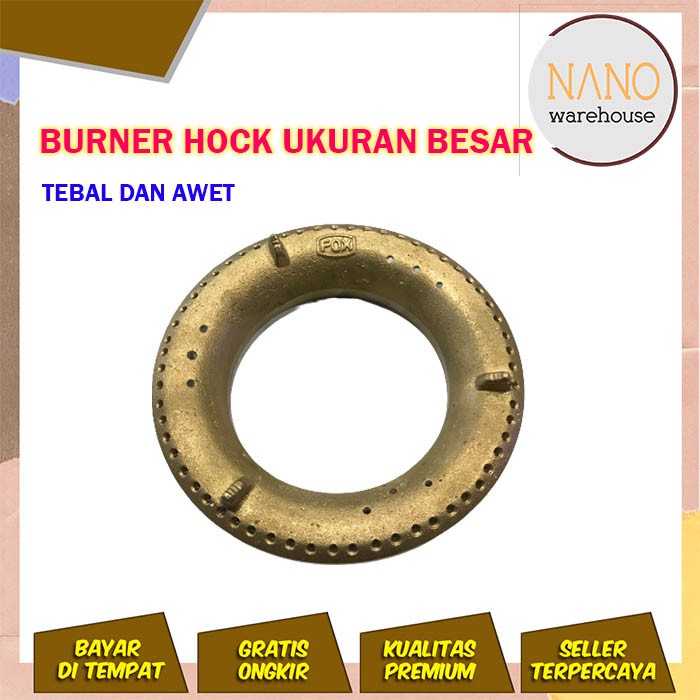 Burner Kompor Kuningan Hock Ukuran Besar Tebal Awet