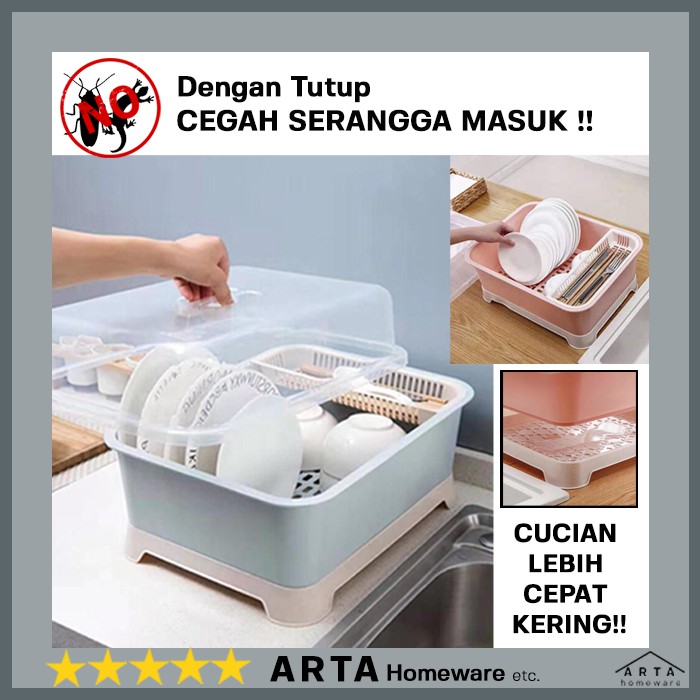 Rak Piring Tutup Plastik atau Rak Pengering Piring Plastik Rak Piring Tutup Plastik atau Rak Pengering Piring Plastik
