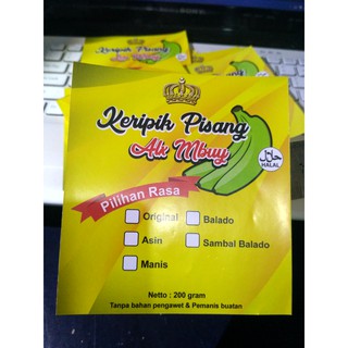 stiker label produk atau packaging | shopee indonesia