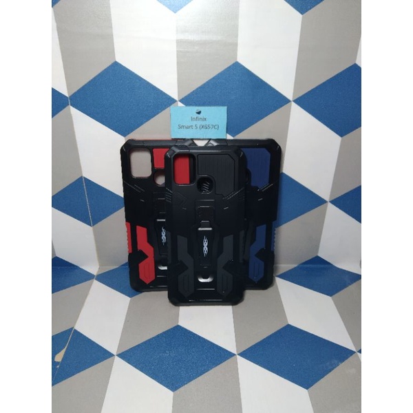 Infinix Smart 5 Robot Silikon Ring Standing Cover Casing HP Hardcase