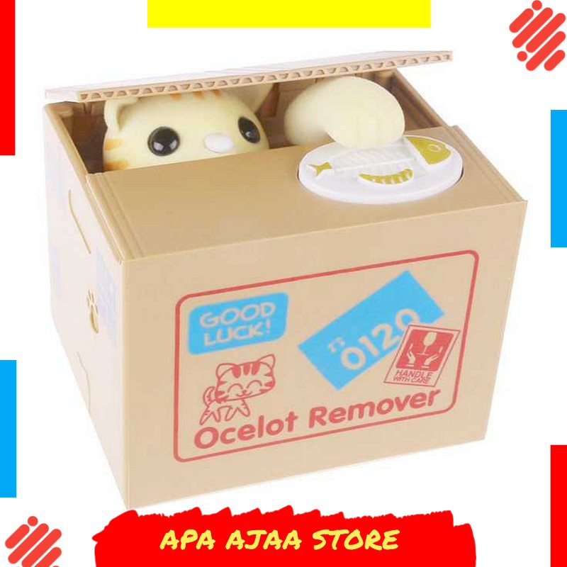 Paling Dicari ! Ocelot Remover Celengan Kucing Lucu Steal Money Cat Piggy Bank