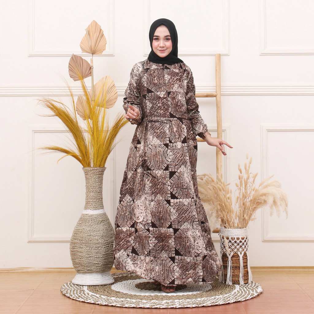 Gamis Twill Ori Pekalongan Motif Limit Gamis Twill Abstrak Malaman Gamis Twill Murah
