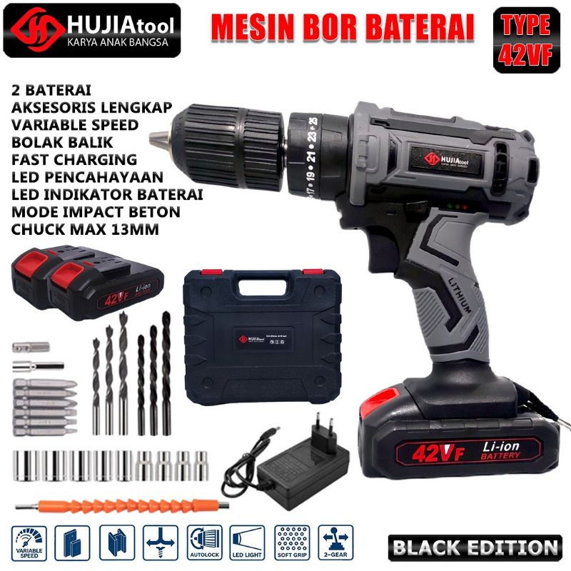 Jual Mesin Bor Cordless 12vf Mesin Bor Besi Tembok Kayu Chas Original ...