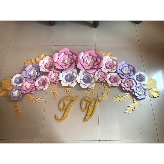 

Paper flower paket favorite 2 inisial