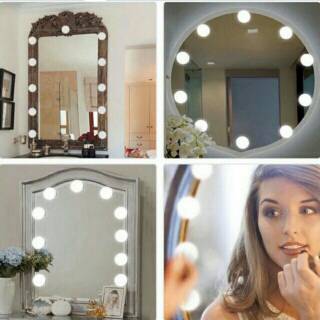 Hot Lampu Makeup Tumblr Tempel Kaca Usb Charging Cosmetic Led Bulb Vanity Mirror Lights Sdr Shopee Indonesia