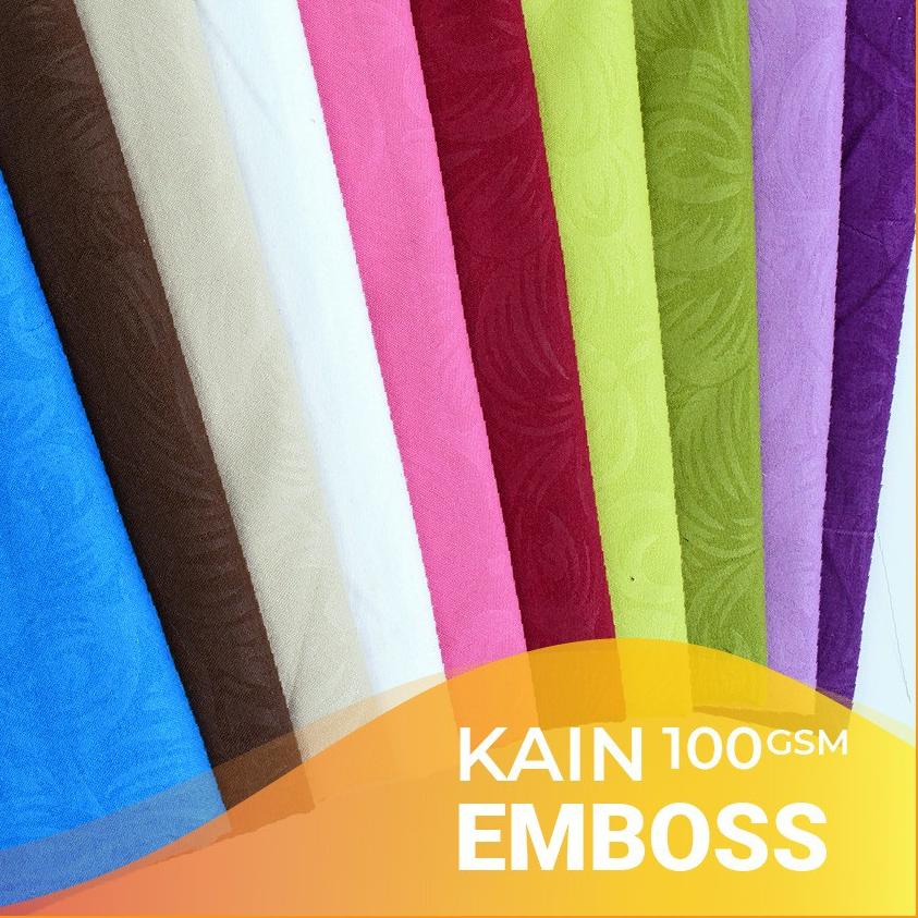 J69 ✈ KAIN SPREI EMBOSS 100 GSM MICROTEX MOTIF BUNGA ABSTRAK L 240CM DISPERSE POLYMIKRO GORDEN PIYAM