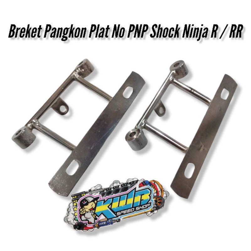 Pangkon breket dudukan plat nomor PNP shock Ninja R dudukan plat nomor pnp shock T ninja r rr / sparepart cb / papan pangkon tralis plat motor depan anti getar cb gl custom pnp ninja r rr