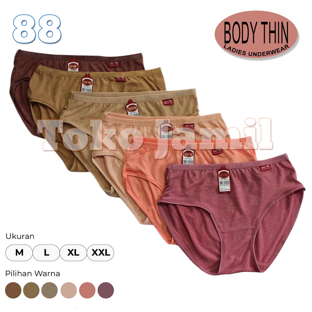 CD BODYTHIN Wanita Dewasa (PRIVASI AMAN) Celana Dalam Perempuan Remaja Katun Toko Jamil88