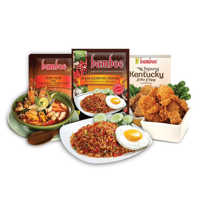 [HALAL] BAMBOE Bumbu Dapur Instant Bambu Rendang / Soto / Ayam / Gulai / Kare