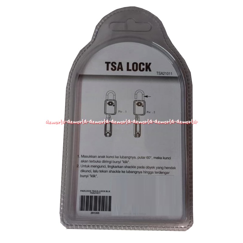 Klock Tsa Gembok Tas Gembok Koper Kunci Bag Gembok Kecil Gembok Serbaguna Small Padlock K-Lock K Lock TSA Lock Travelling Pad Lock