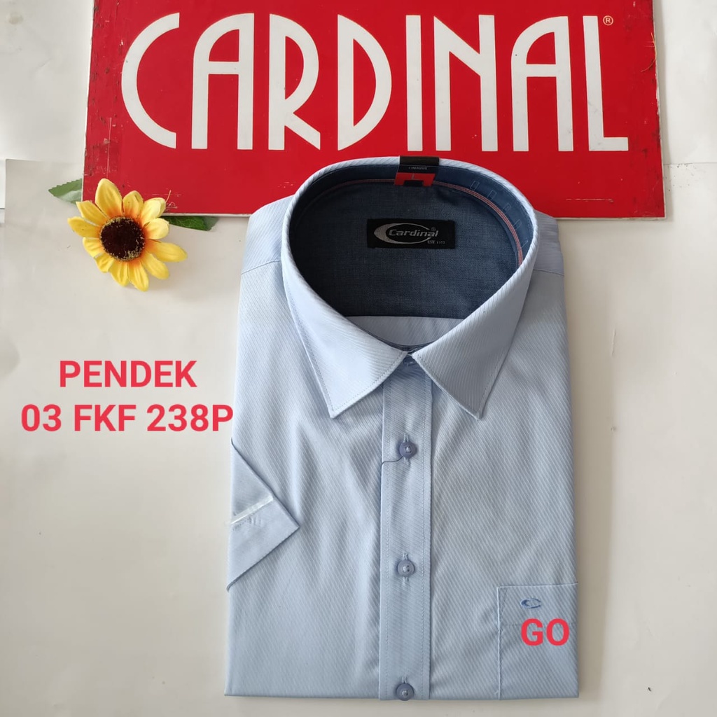 gof XL CARDINAL KEMEJA FORMAL PENDEK Polos Regular Pakaian Kemeja Kerja Pria Kantor Acara Resmi Pakaian Wisuda Original KPFB