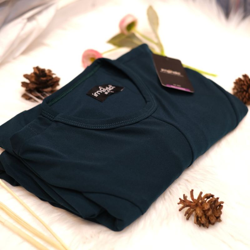 [Irnanda] Gamis Dress Diamond Umbrella Payung Bahan Jersey Diamond Premium Best Seller-Hijau Botol