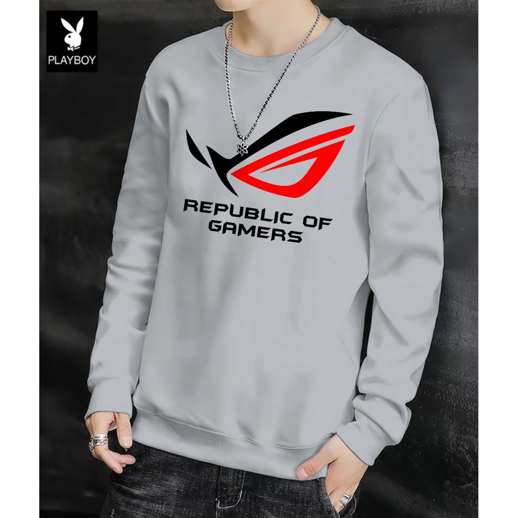 Sweater Pria/Sweter Pria/Sweter/Sweater  ROG (Republic of Gamers) Bahan Babyterry UK M-L