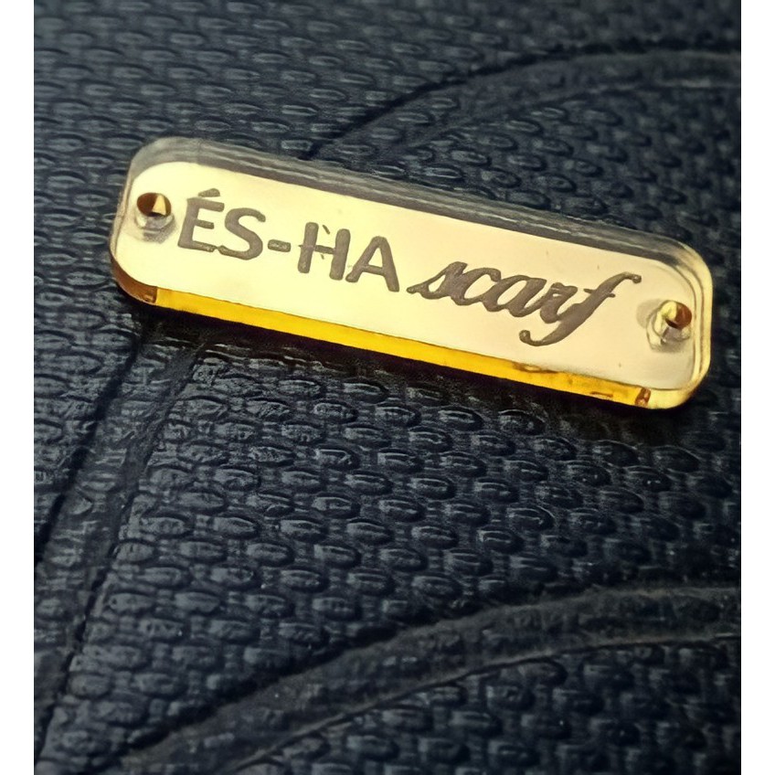 

Label Produk Akrilik / Label Jilbab Rebanding / Label Kerudung Silver, Gold, Rose Gold