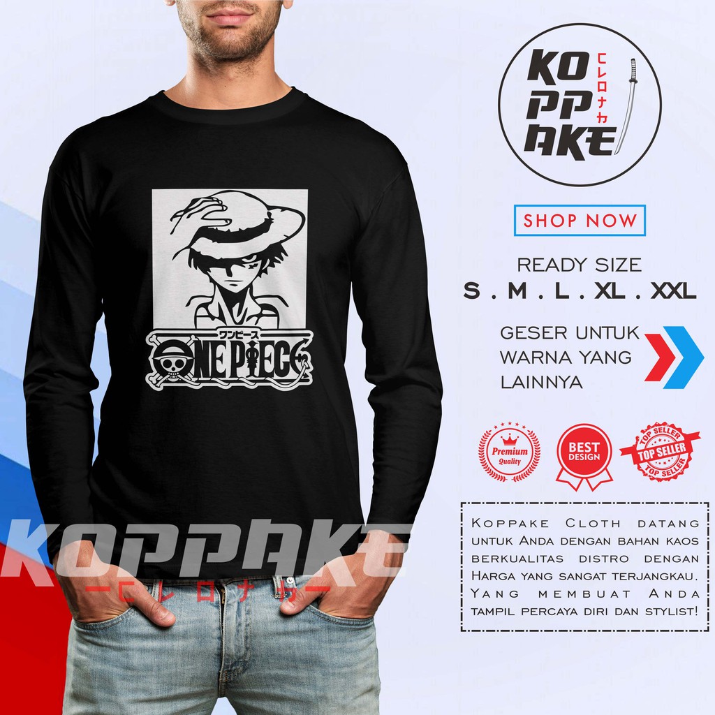 Kaos Luffy One Piece Lengan Panjang Baju Anime
