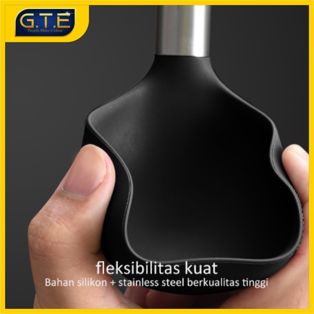 GTE | Kitchen Ware Spatula berbahan silikon food grade yang aman digunakan untuk memasak tidak mudah Lengket /Kitchenware spatula SET