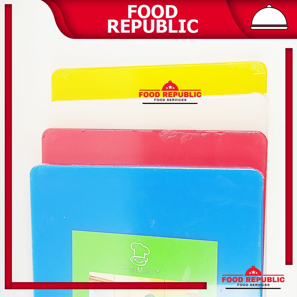 TALENAN PLASTIK COOKMASTER 44,5x30x1,5 CM MULTIFUNGSI CUTTING BOARD TEBAL