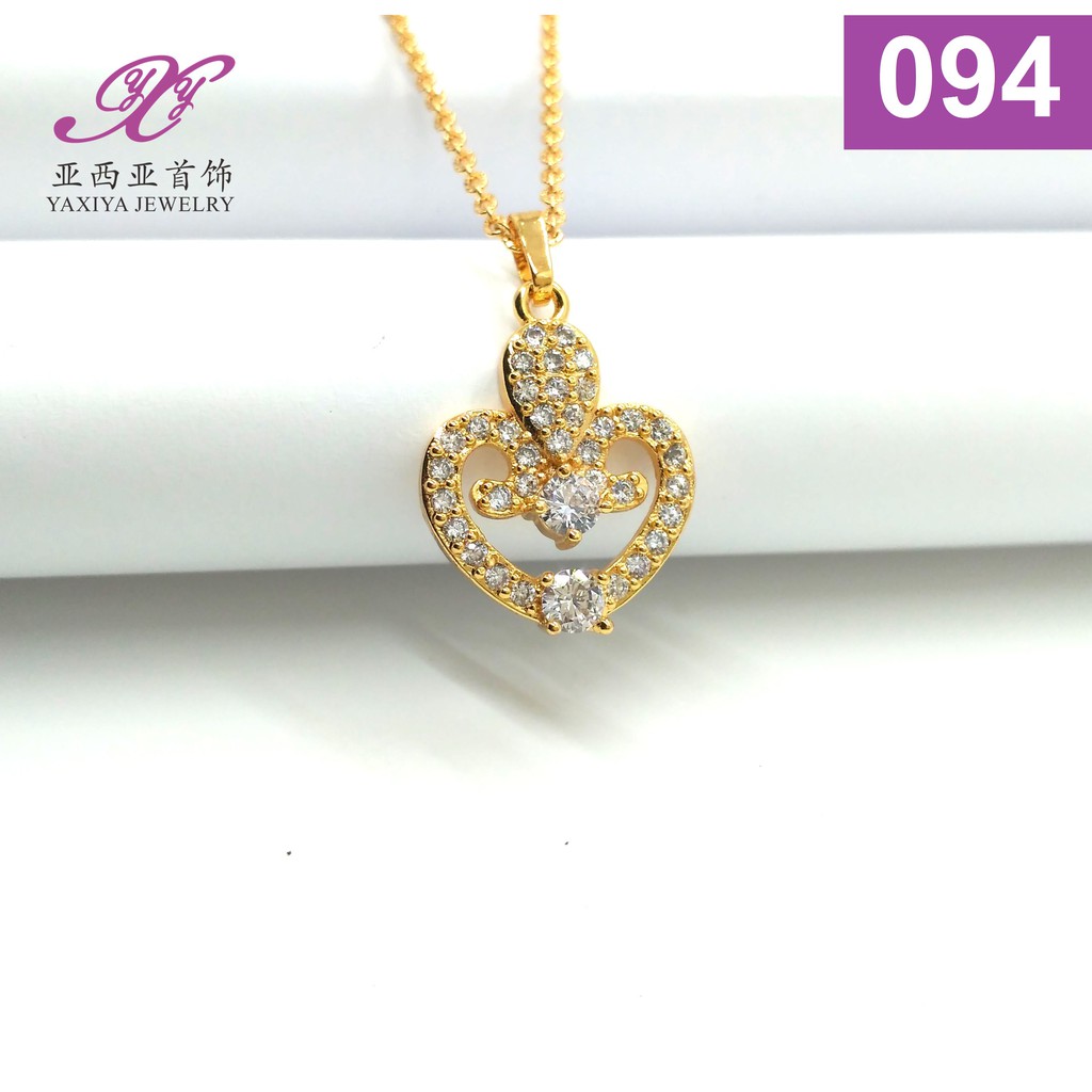 

Liontin Emas Permata Zircon Perhiasan Lapis Emas 18K Yaxiya Jewelry 094