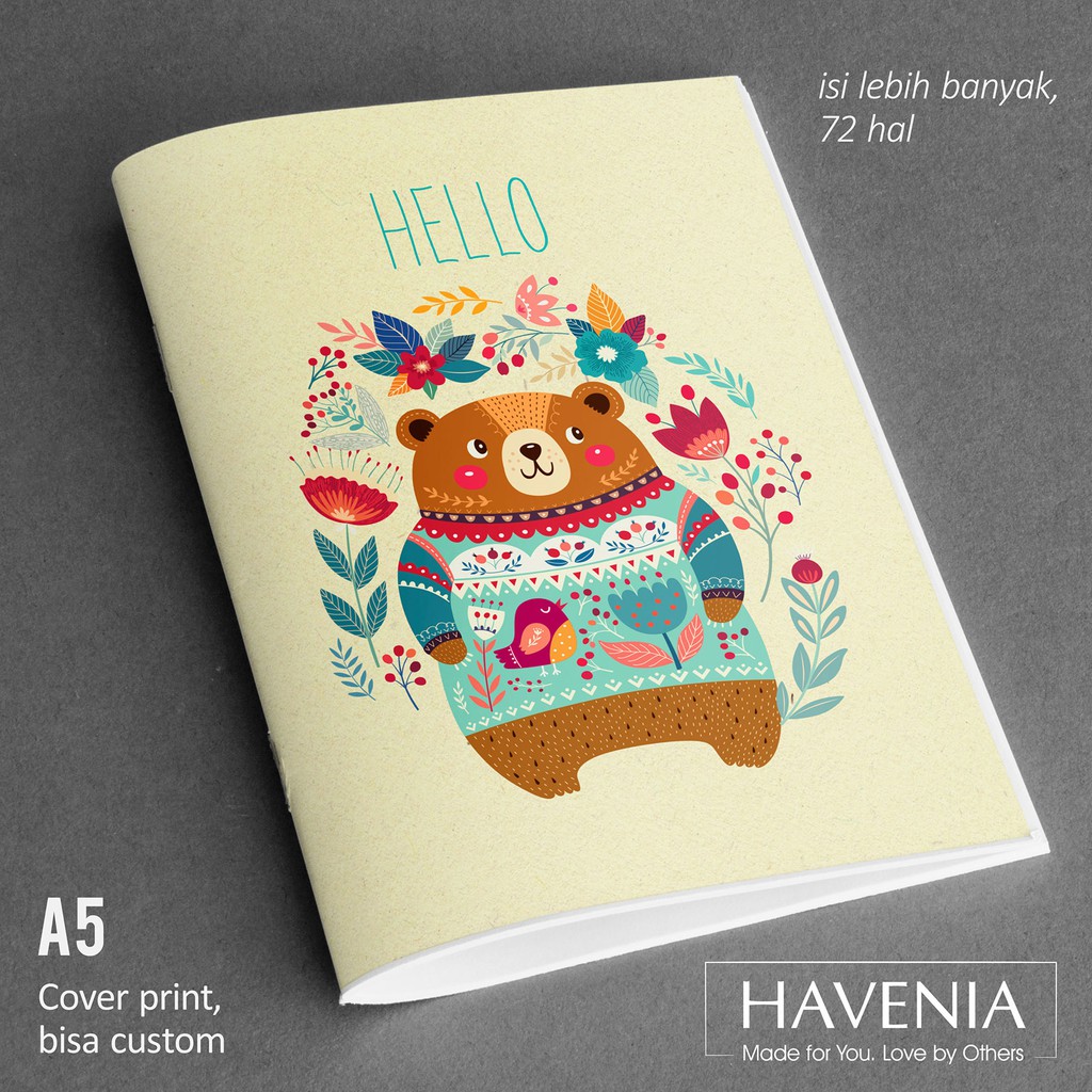 

Buku Tulis / Buku Catatan Jurnal Notes Notebook Cover Print A5 - bisa Custom