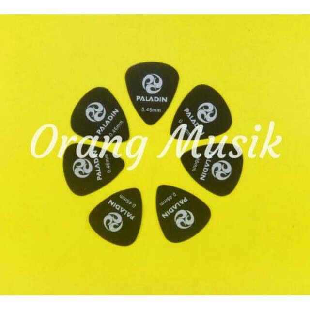 Pick Gitar Black dan Pick Bass Hitam 0.46mm