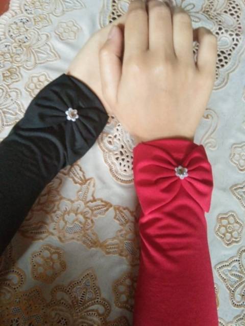 HANDSOCK PITA BUNGA KRISTAL/MANSET TANGAN PITA