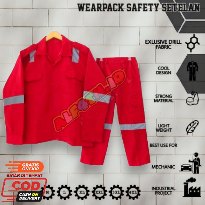 Wearpack safety setelan baju dan celana kerja scotlight