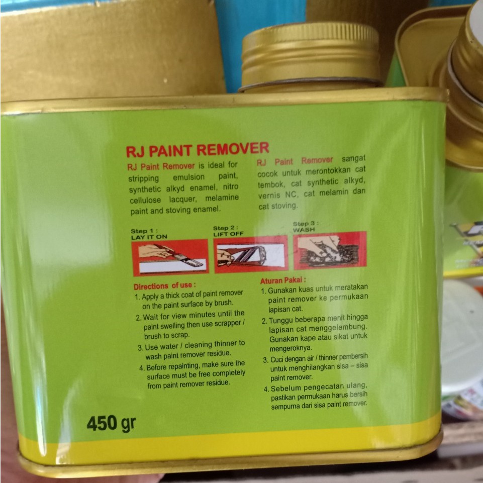 Paint Remover RJ London Pembersih dan Perontok Cat 450 gr
