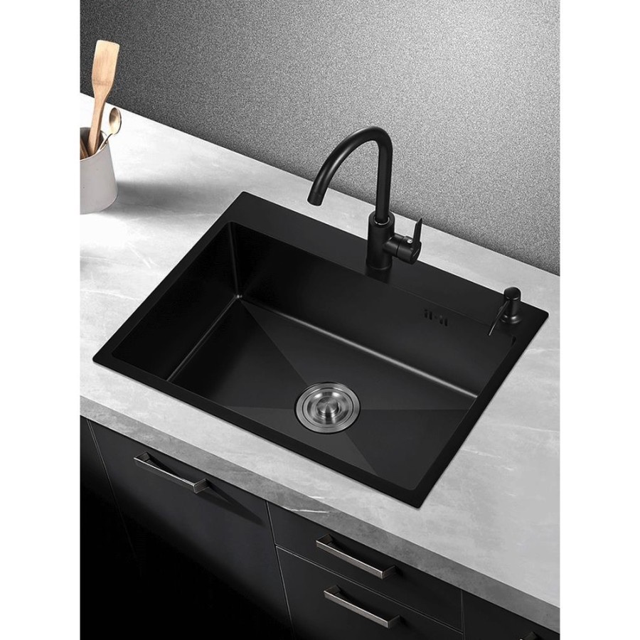 RINOKS Bak cuci piring stainles hitam nano black