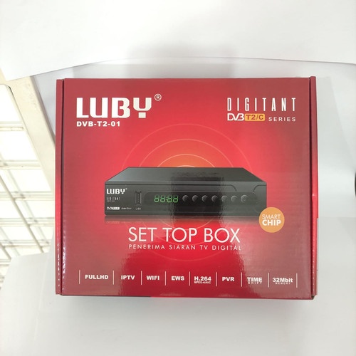 Set Top Box Luby DVB T2 01 TV Siaran Digital Receiver STB BISA Youtube &amp; Rekam Siaran TV