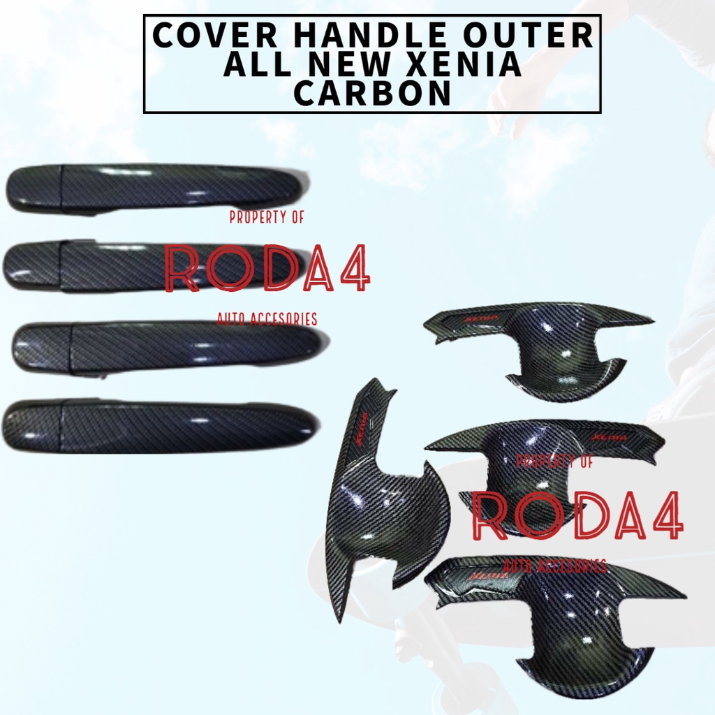 Outer Handle Avanza Tutup Bensin Pegangan Pintu Outer Mobil Mangkok Tank Cover Xenia Paket Tahun 2012 2013 2014 2015 2016 2017 2018 2019 2020 2021 Awal Carbon Hitam