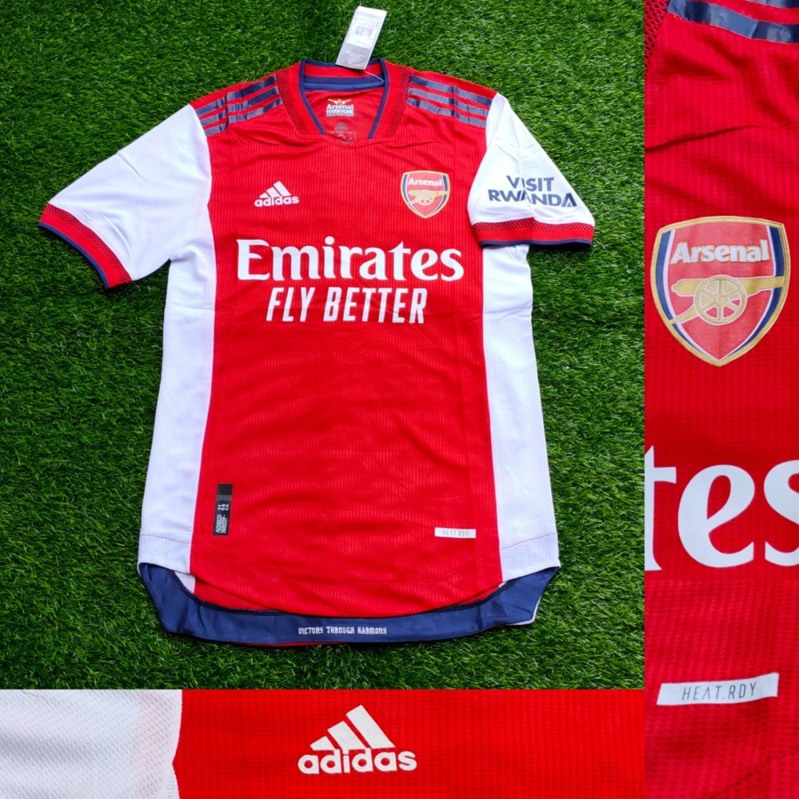 JERSEY BOLA ARSENAL HOME PLAYER ISSUE 2021-2022 GRADE ORI