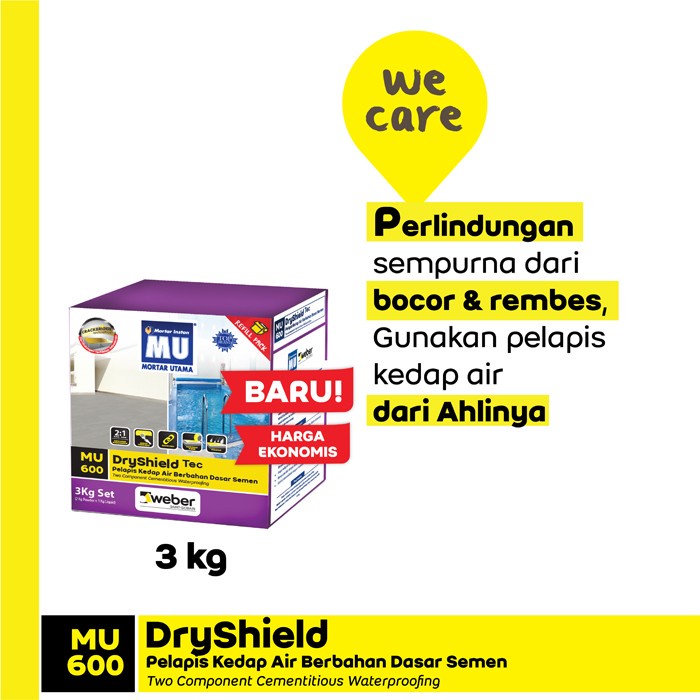 Mortar Utama MU-600 DryShield Pelapis Kedap Air 3Kg set