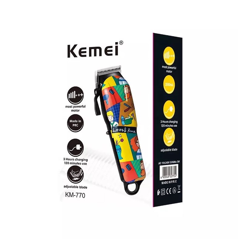 Kemei 770 Grafiti Original Alat Cukur Rambut Hair Clipper KM-770 KM770
