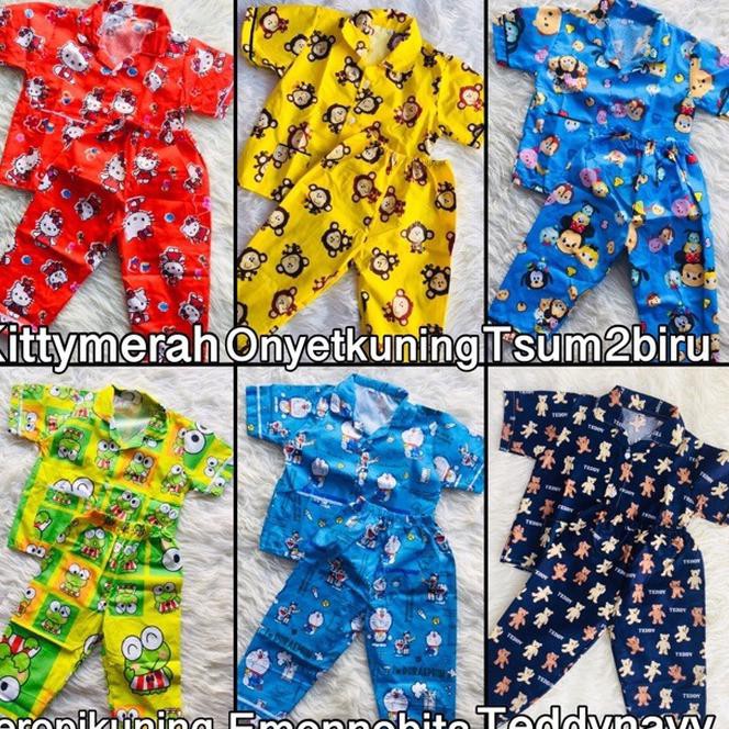 U4Vs Baju Tidur Piyama Anak Setelan / Kaos Panjang Anak Laki-Laki Setelan W15O