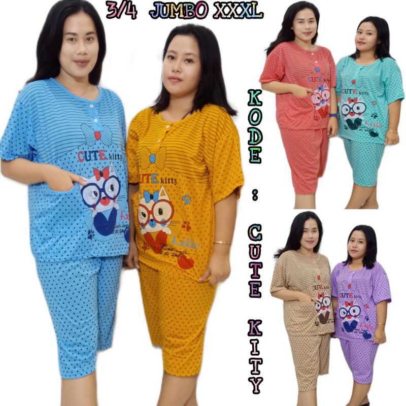 baby doll ¾ JUMBO // setelan baju tidur