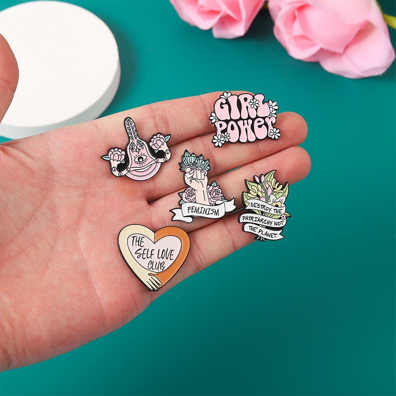 Bros Pin Enamel Desain Power Girl 5 Gaya Punk Untuk Hadiah