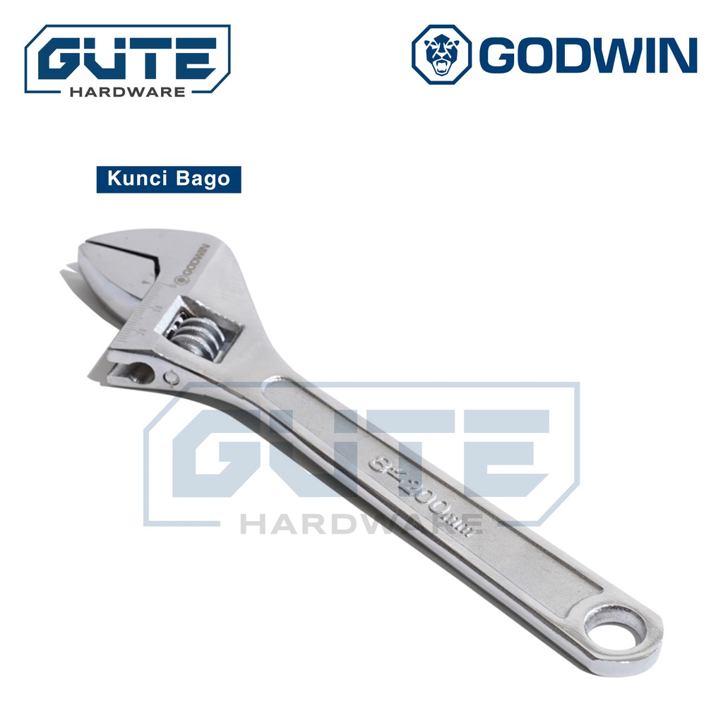 Kunci Inggris / Kunci Bago / Adjustable Wrench “Godwin” Chrome Full Polish