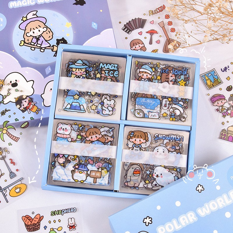 [ASS] Stiker aesthetic 2D hiasan per 100pcs